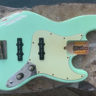 Real Life Relics Custom Shop Fully Loaded Bass Body Aged Seafoam Green image 11