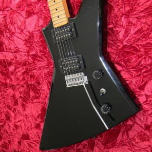 Series 10 Vintage 1985 Black Body Maple Fretboard Neck ZZ Explorer Style Guitar image 18