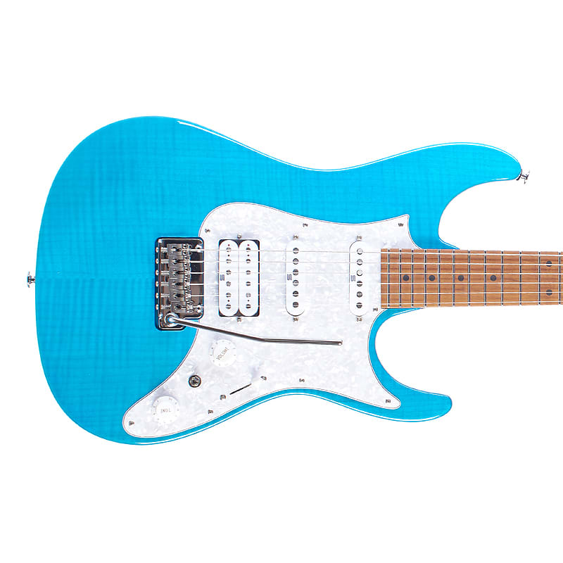 Ibanez Prestige AZ2204F-TAB Transparent Aqua Blue | Reverb