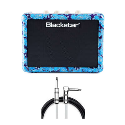 Blackstar FLY3 Bluetooth Purple Paisley Guitar Amplifier Bundle with Cable (2 Items) image 1
