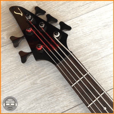 Vantage 750B 5 String Bass Satin Black – Left Handed – New Strings, Leather Strap – Samick 1992 image 12