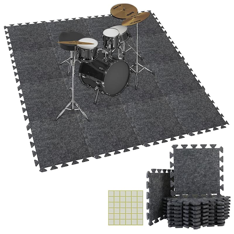 Thick Sound Absorbing Interlocking Floor Mats, 16 Pcs 11X 11 X 0.4