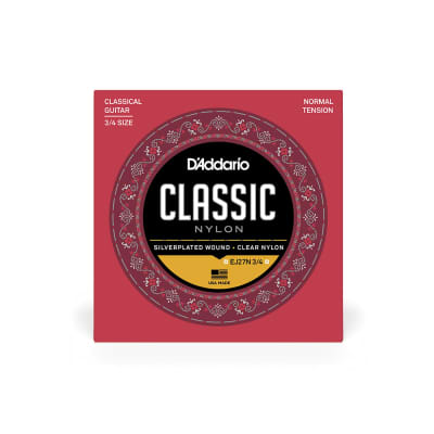 D'Addario EJ27N3/4 Student Classic Nylon Strings, Normal Tension 3/4 Scale image 3