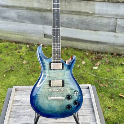 ESP Custom shop guitar one of a kind 20's - Flame maple jeans blue for sale