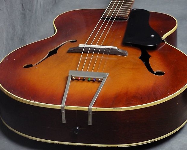Beautiful Vintage 1950's Silvertone Archtop Acoustic Guitar
