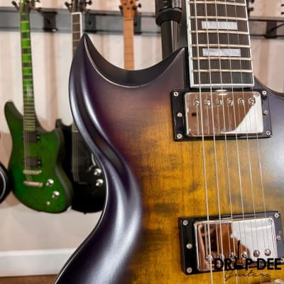 Dunable USA Custom Shop Minotaur Electric Guitar w/ Case - Yellow Purple Burst image 4