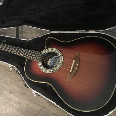 Ovation acoustic electric guitar model 4861 made in Korea 1989 in Tobacco burst excellent with original hard case image 3