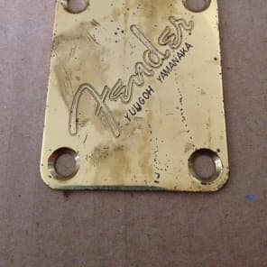 Fender JV Japanese VINTAGE Neck Plate 1982 Brass | Reverb