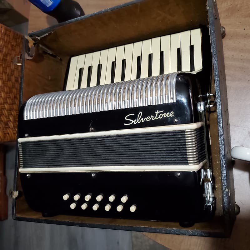 Silvertone Accordion 1930s Black