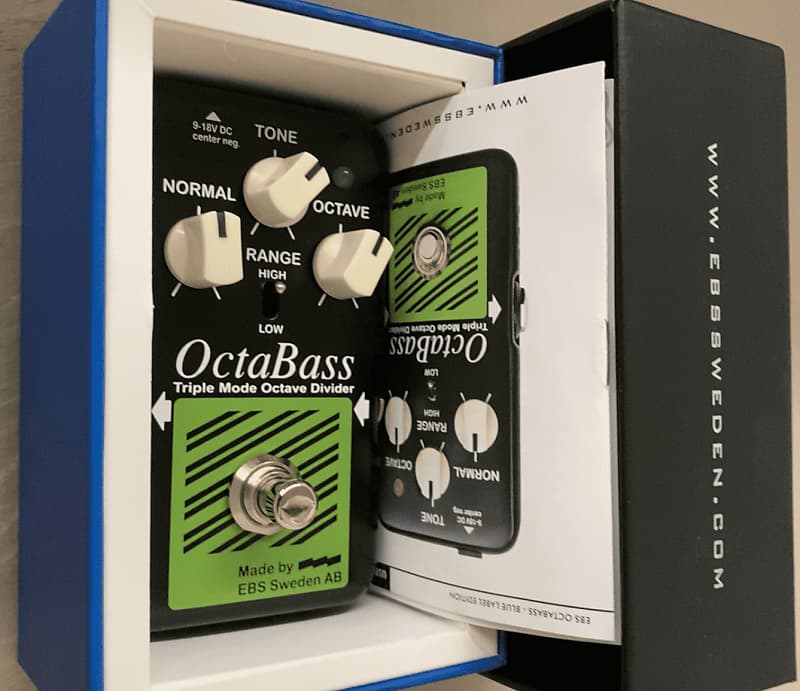 EBS OctaBass OctaBass Blue Label Triple Mode Bass Octave Pedal