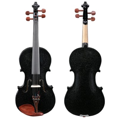 Glarry GV103 4/4 Spruce Panel Violin 2020s - Matte Black image 19