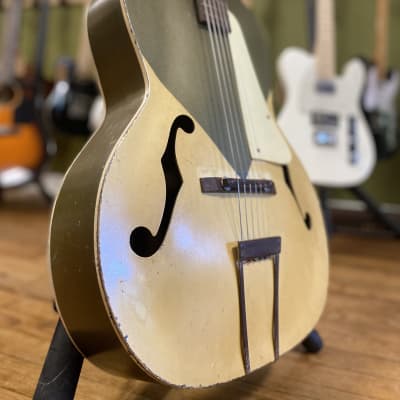 1950s Silvertone Kentucky Blue Hollow Body Vintage Acoustic Guitar image 3