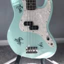 +44 Signed/Autographed Fender Precision Bass - Mark Hoppus Series in Seafoam Green