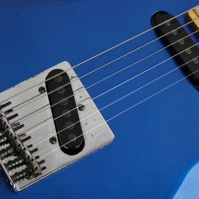Vintage 1989 Peavey Generation Series Standard Tele-Style Electric Guitar, Blue image 7