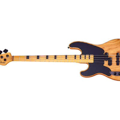 Schecter Session Series Left Hand Solid Body Bass Guitar Maple/Aged Natural Satin - 2849 - Used image 2