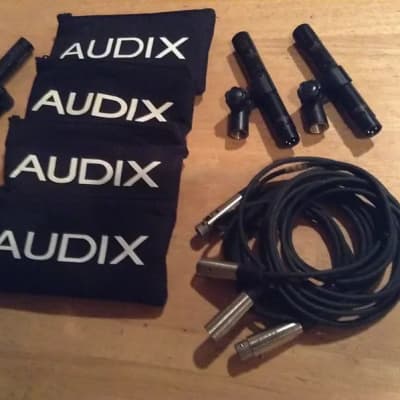Audix 4 Piece Professional Grade Condenser Mic's Bundle Lot with Mic Cables & Bags image 4