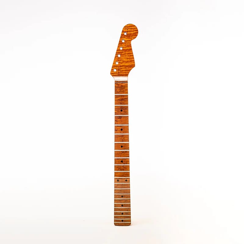 Select "Licensed by Fender®" AAA+ Roasted Flame Maple "VIN-MOD" Replacement Neck for Stratocaster® image 1