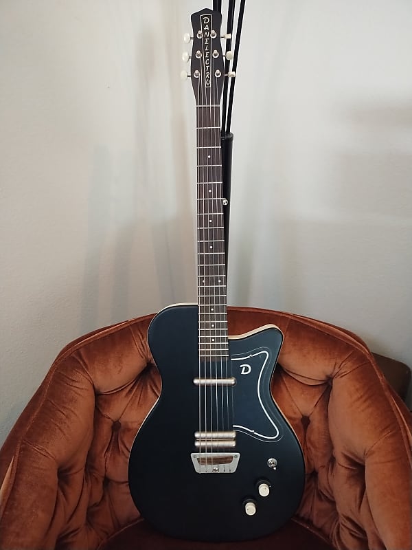 Danelectro U-2 Humbucker Reissue Electric Guitar - Black image 1
