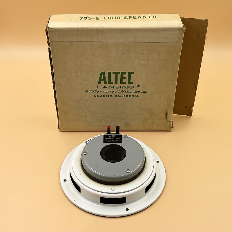 1971 Altec Lansing Model 755E LoudSpeaker Vintage Original 8ohm Full Range  Speaker Western Electric White & Gray Era New Old Stock NOS in Box #2