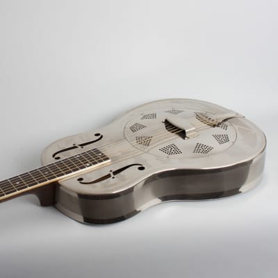 National  Style 0 Resophonic Guitar (1930), ser. #S-1663, hard shell case. image 7