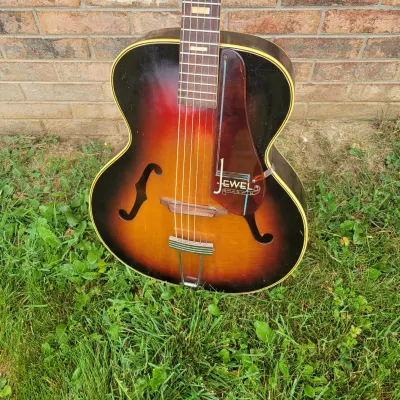 1940's Harmony Made Marwin Jewel Archtop Acoustic Guitar Great Player & Sound With Case image 2