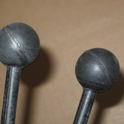 new old stock Gambal Manufacturing GPMR (UG13GPMRX) Percussive Keyboard Mallets (for xylophones and glockenspiels) Black Hard Rubber Ball Heads with Black Synthetic Shafts (with original packaging) from 1990s to early 2000s image 15