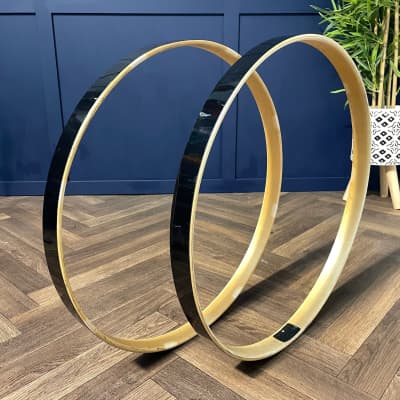 Pearl Vision Bass Drum 22” Wooden Hoops Rims Hardware #LR63 image 1