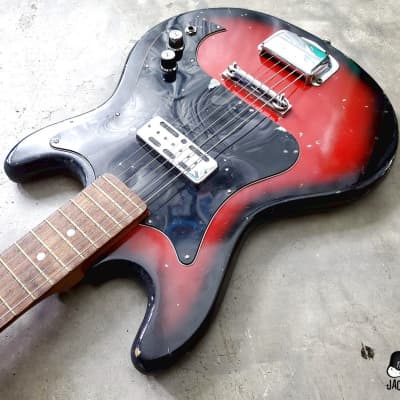 Crestline / Teisco / Matsumoku MIJ Blackfoil Electric Guitar (1960s, Redburst) image 22
