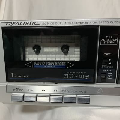 Realistic SCT-100 Stereo Dual Deck Cassette Player Recorder POWERS UP~PARTS ONLY image 4