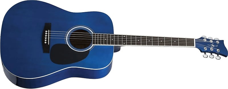 Jay Turser Jj45 Acoustic Dreadnought Guitar Trans Blue Reverb 0677