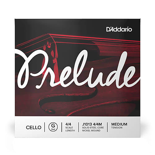D'Addario Prelude Solid Steel Core Single Cello G String - Ball End - 4/4 Scale - Medium Tension image 1
