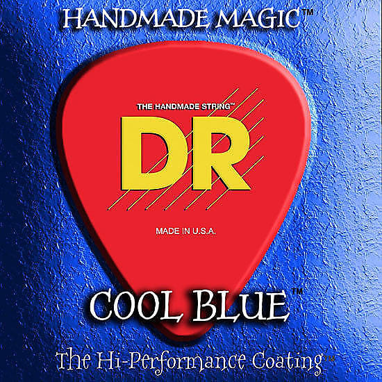 DR CBB-40 Cool Blue Coated BASS Guitar Strings gauges 40-100 | Reverb