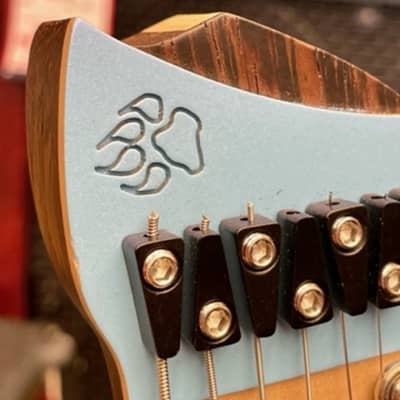 BlacKat Guitars HDA 7 【Custom Order Model】【7 String】 2022 - Solid Pearlescent Light Blue with Purple Haze image 10