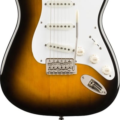 Squier Classic Vibe '50s Stratocaster Electric Guitar Maple FB, 2-Color Sunburst imagen 2