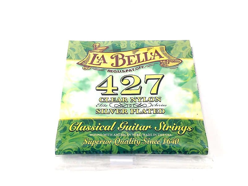 La Bella Guitar Strings Classical  427 Elite Clear Nylon Silver Plated image 1
