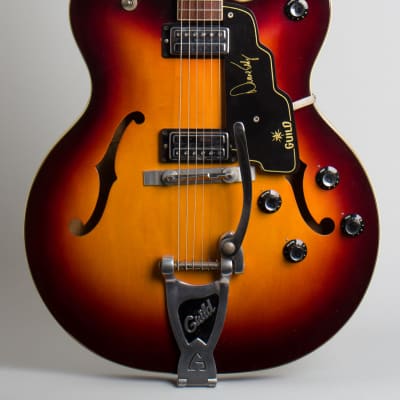 Guild  Duane Eddy DE-400 Thinline Hollow Body Electric Guitar (1965), ser. #41838, original black hard shell case. image 3