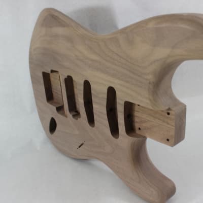 Unfinished Walnut HSS guitar body - fits Fender Strat Stratocaster neck Floyd Rose J1619 image 6