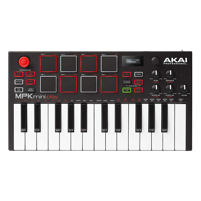 Akai MPK Mini Play Portable 25-Key MIDI Controller | Reverb