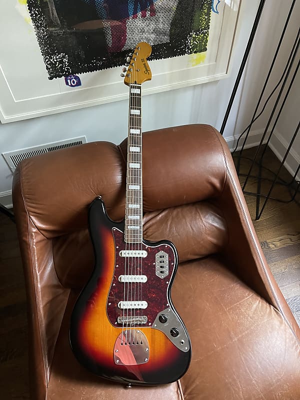 Squier Bass VI Baritone Conversion Sunburst | Reverb