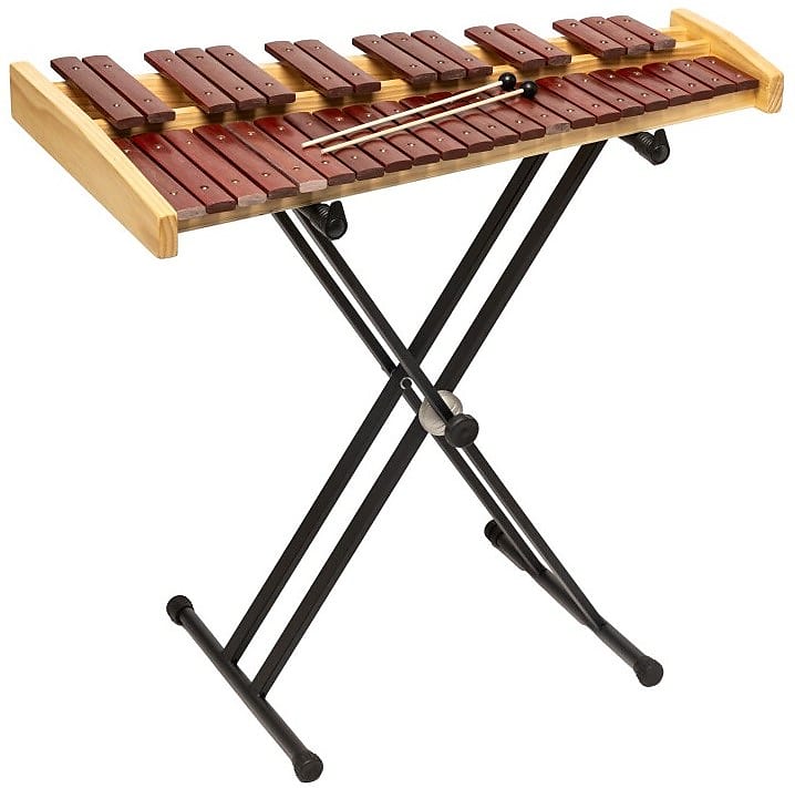 Stagg 37-Key Desktop Synthetic Xylophone Set with Stand, Padded Gigbag and Mallets image 1