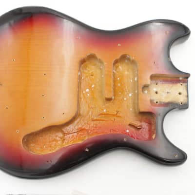 Vintage MIJ Teisco 3 Burst Electric Guitar Body Project image 1