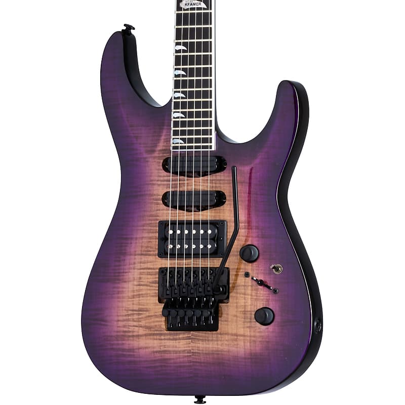 Kramer SM-1 Figured Electric Guitar in Royal Purple Perimeter image 1