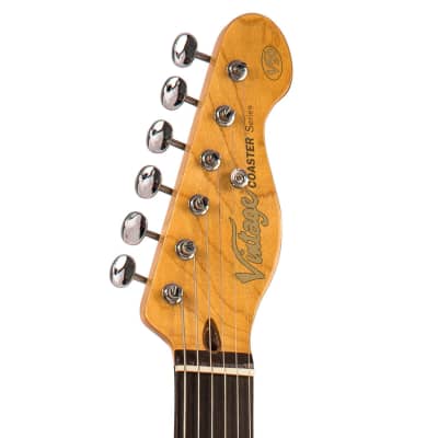 Vintage V20 Coaster Series Electric Guitar ~ Gloss Black image 4