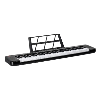 Glarry GEP-109 61 Key Lighting Keyboard with Piano Stand, Piano Bench, Built In Speakers, Headphone, Microphone, Music Rest, LED Screen, 3 Teaching Modes for Beginners 2020s - Black image 5