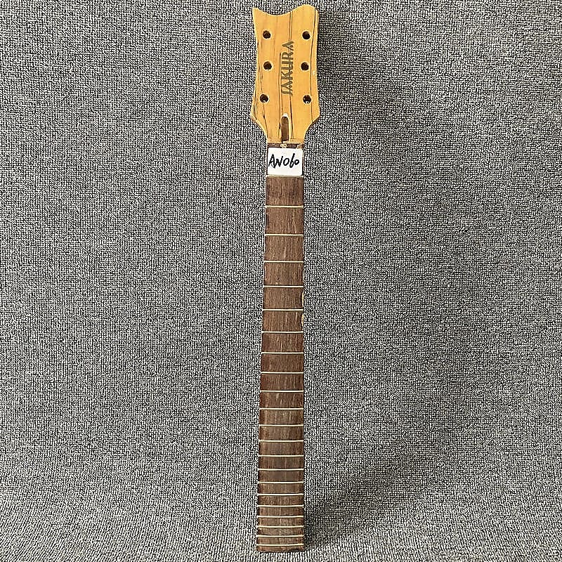 Free Shipping 22 Fret Electric Guitar Neck Canadian Maple Guitar Neck Replacement Nature Color