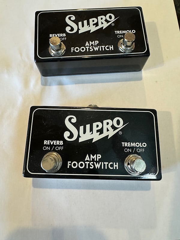 Supro Reverb Tremolo Amp Footswitch 2021 Black 2ea. Reverb