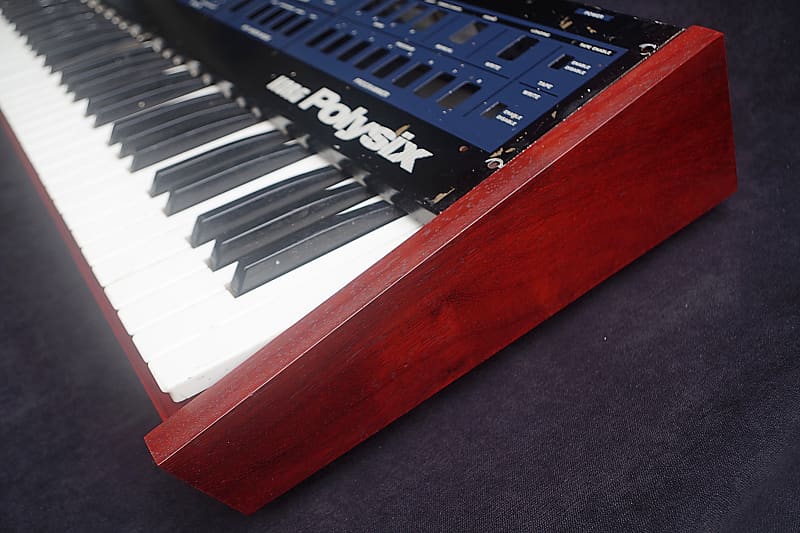Custom Wooden Case Korg Polysix Analog Synthesizer Red Wood image 1