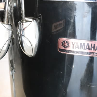 Yamaha 5pc Tour Concert Tom Drum Kit Set Black 22/15/14/13/12" Vintage 1980's MIJ image 12