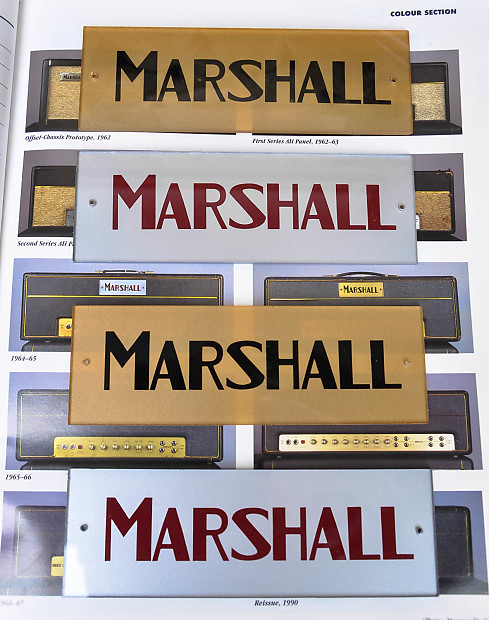 Marshall 1960's  Block Amplifier Badge/ logo 1960's Gold or Silver image 1