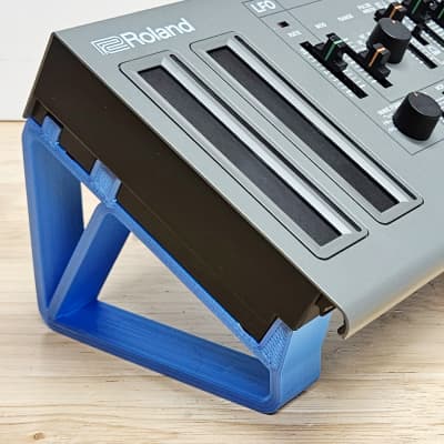 Electric Blue Color 30 Degree Angled Custom Made Stands For Roland Boutique TR-06 TR-08 TR-09 Drum Machine Synthesizer Sound Module - Made in USA